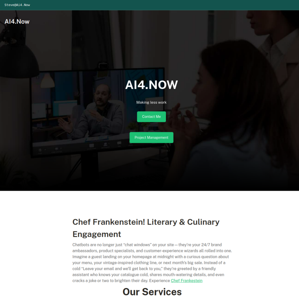 AI4.Now homepage — AI automation services for Hawaiʻi small businesses